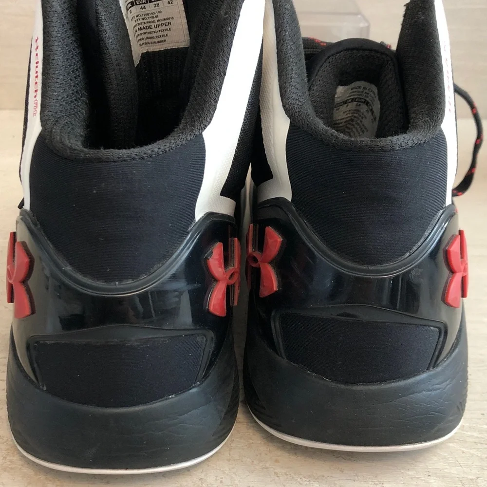Under Armour Clutchfit Drive 2 Black & White Unisex Basketball Shoes Men’s 10